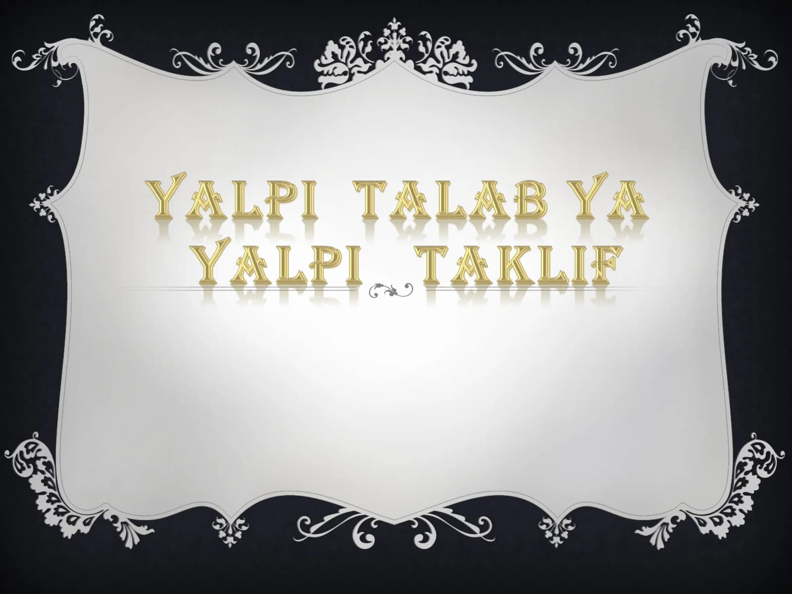 YALPI TALAB (AGGREGATE DEMAND, AD)