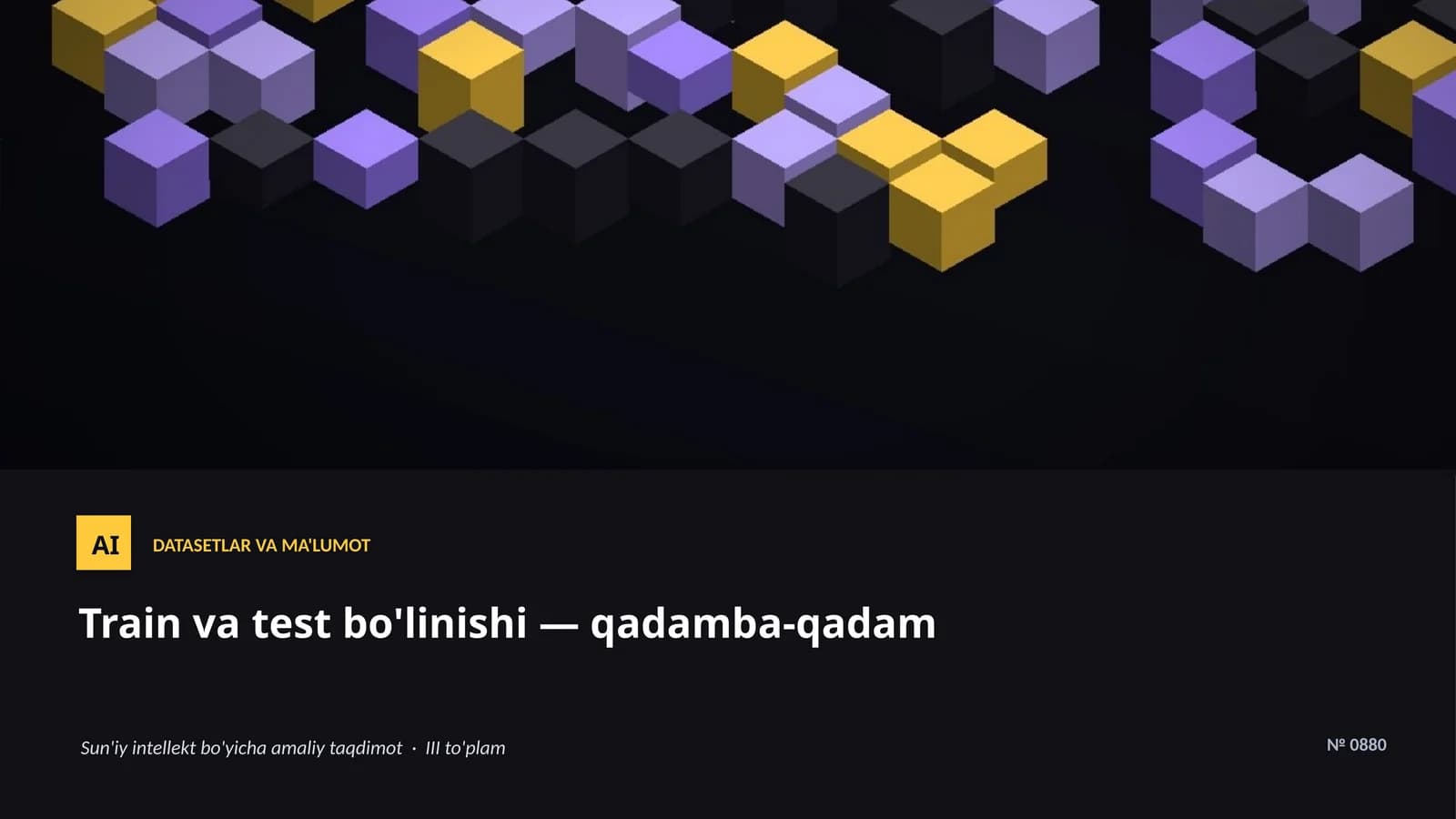 Datasetlar va ma'lumot