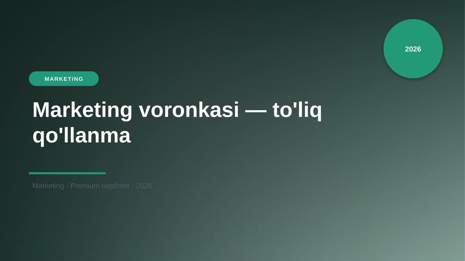 Marketing voronkasi — to'liq qo'llanma