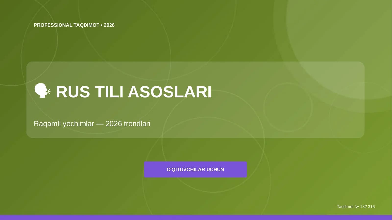 RUS TILI ASOSLARI