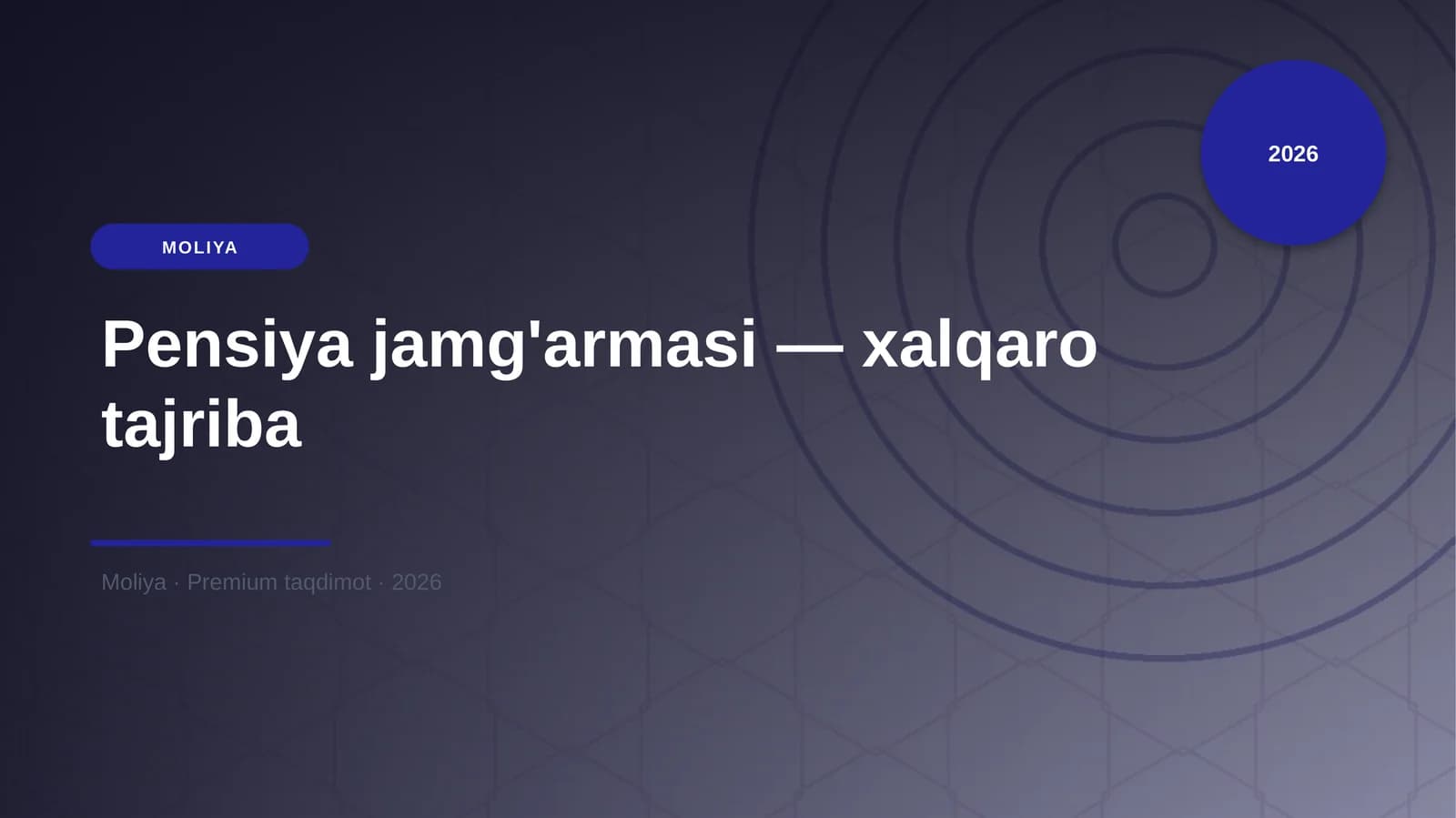Pensiya jamg'armasi — xalqaro tajriba