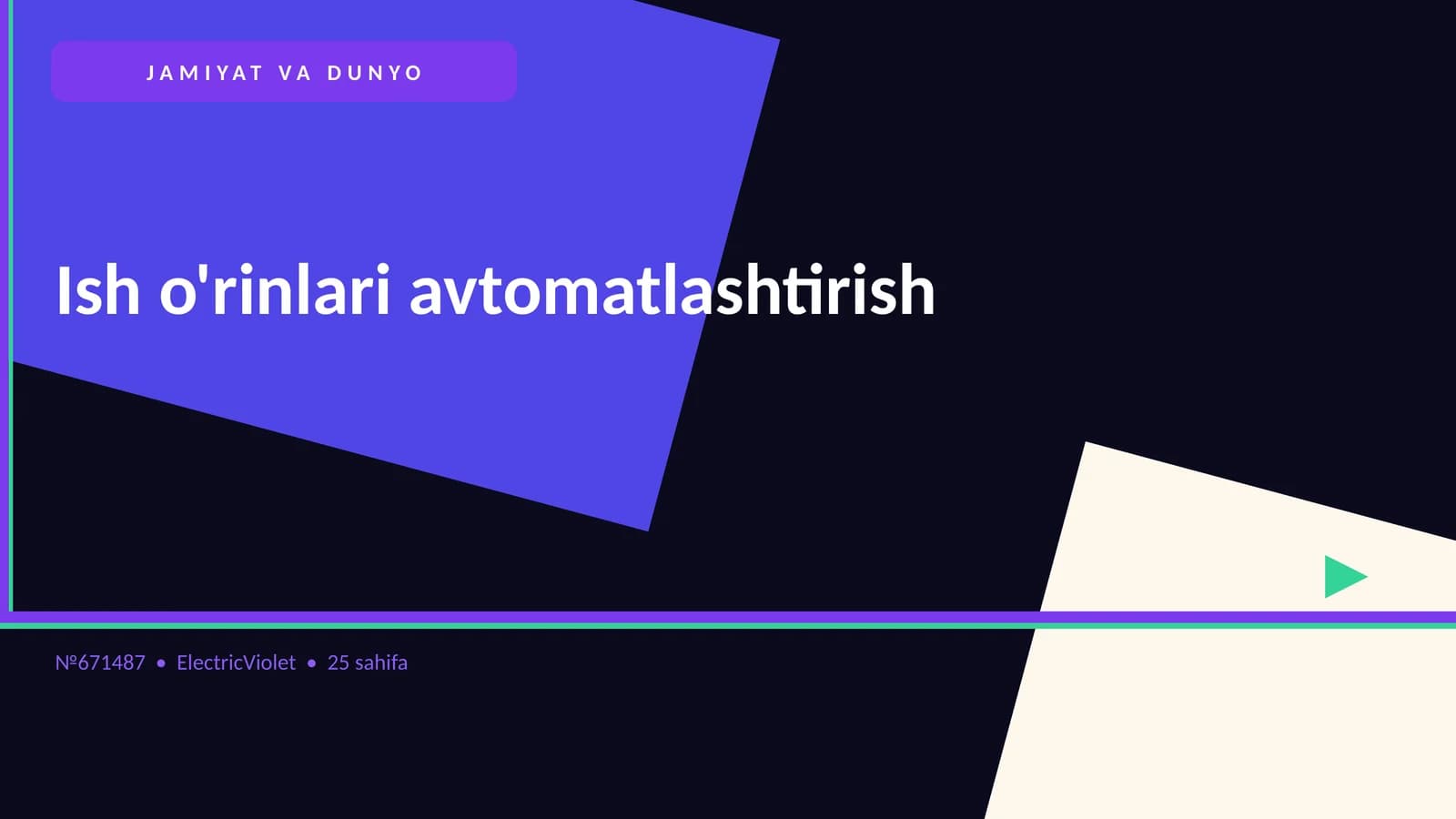 Ish o'rinlari avtomatlashtirish