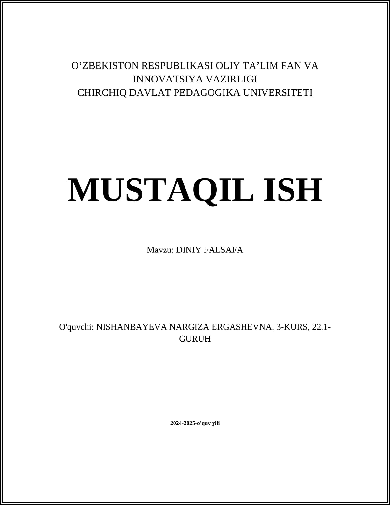DINIY FALSAFA