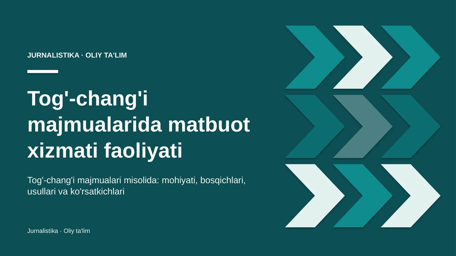 Tog'-chang'i majmualarida matbuot xizmati faoliyati