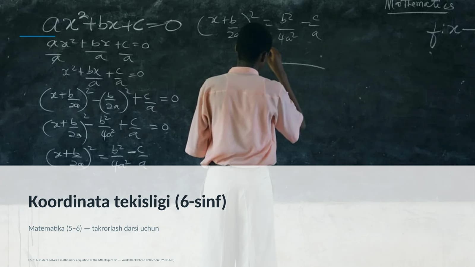 Koordinata tekisligi (6-sinf)