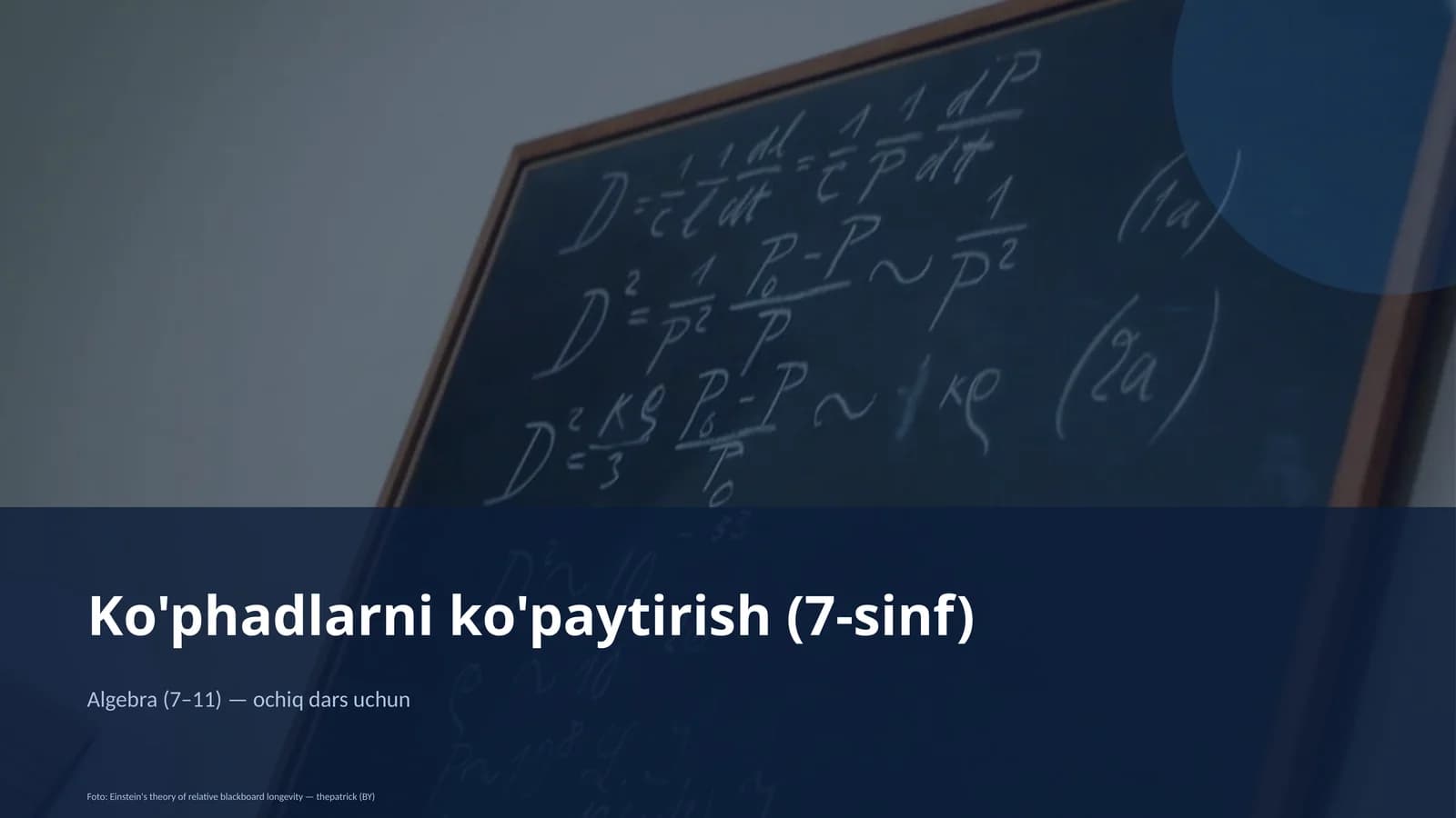 Ko'phadlarni ko'paytirish (7-sinf)