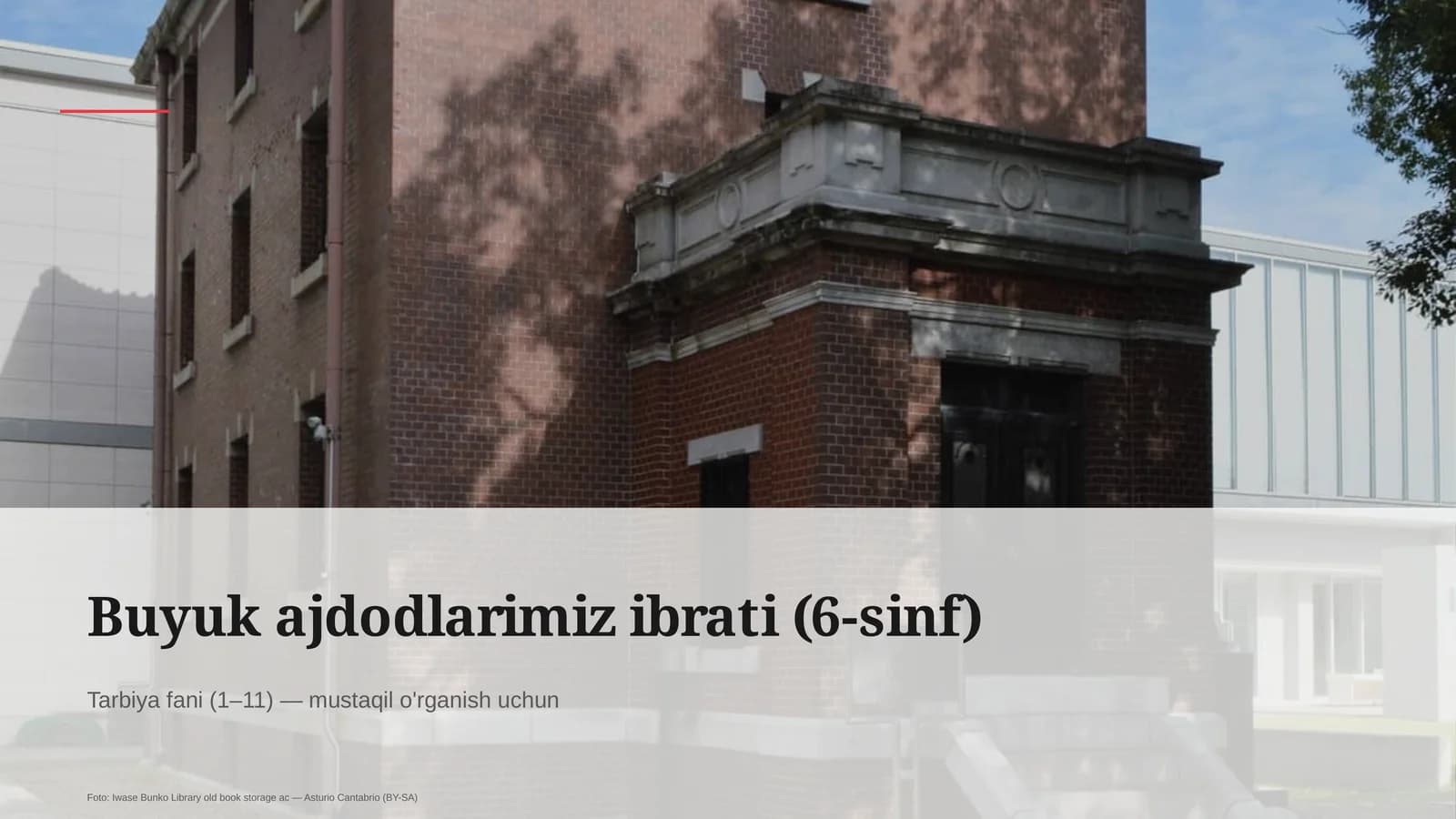 Buyuk ajdodlarimiz ibrati (6-sinf)