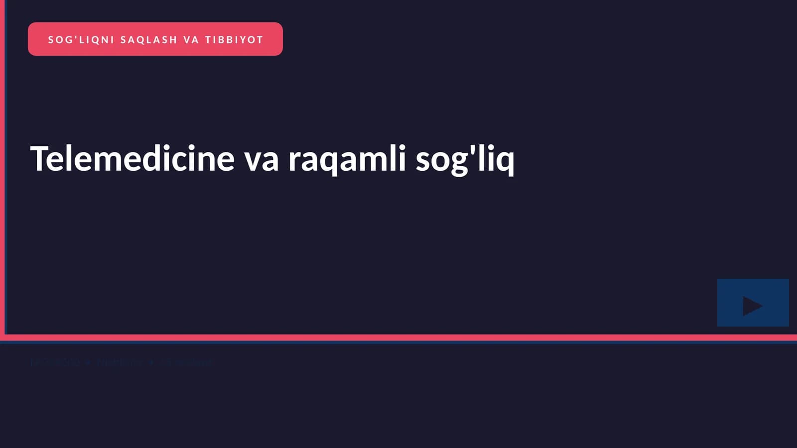 Telemedicine va raqamli sog'liq