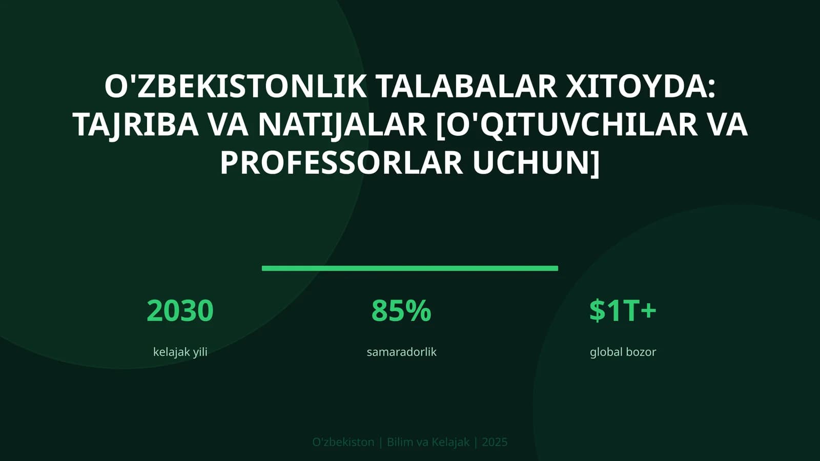 O'zbekistonlik talabalar Xitoyda: tajriba va natijalar [o'qituvchilar va professorlar uchun]