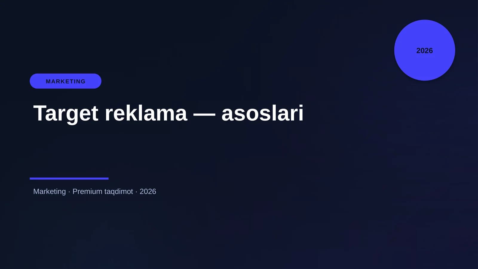 Target reklama — asoslari