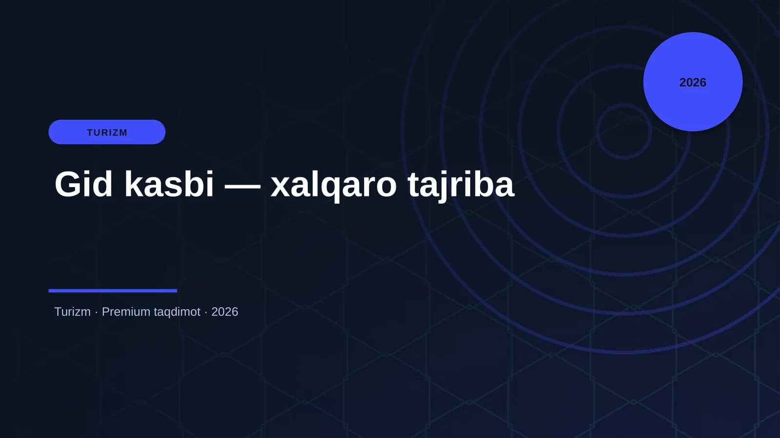Gid kasbi — xalqaro tajriba