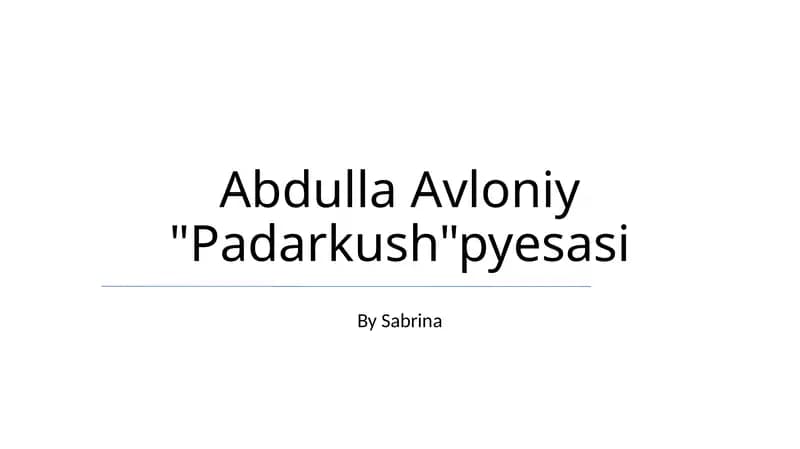 Padarkush pyesasi