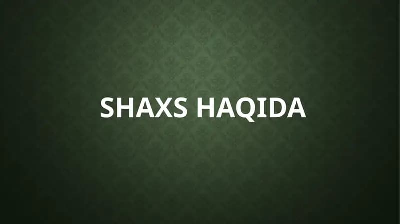 Shaxs haqida