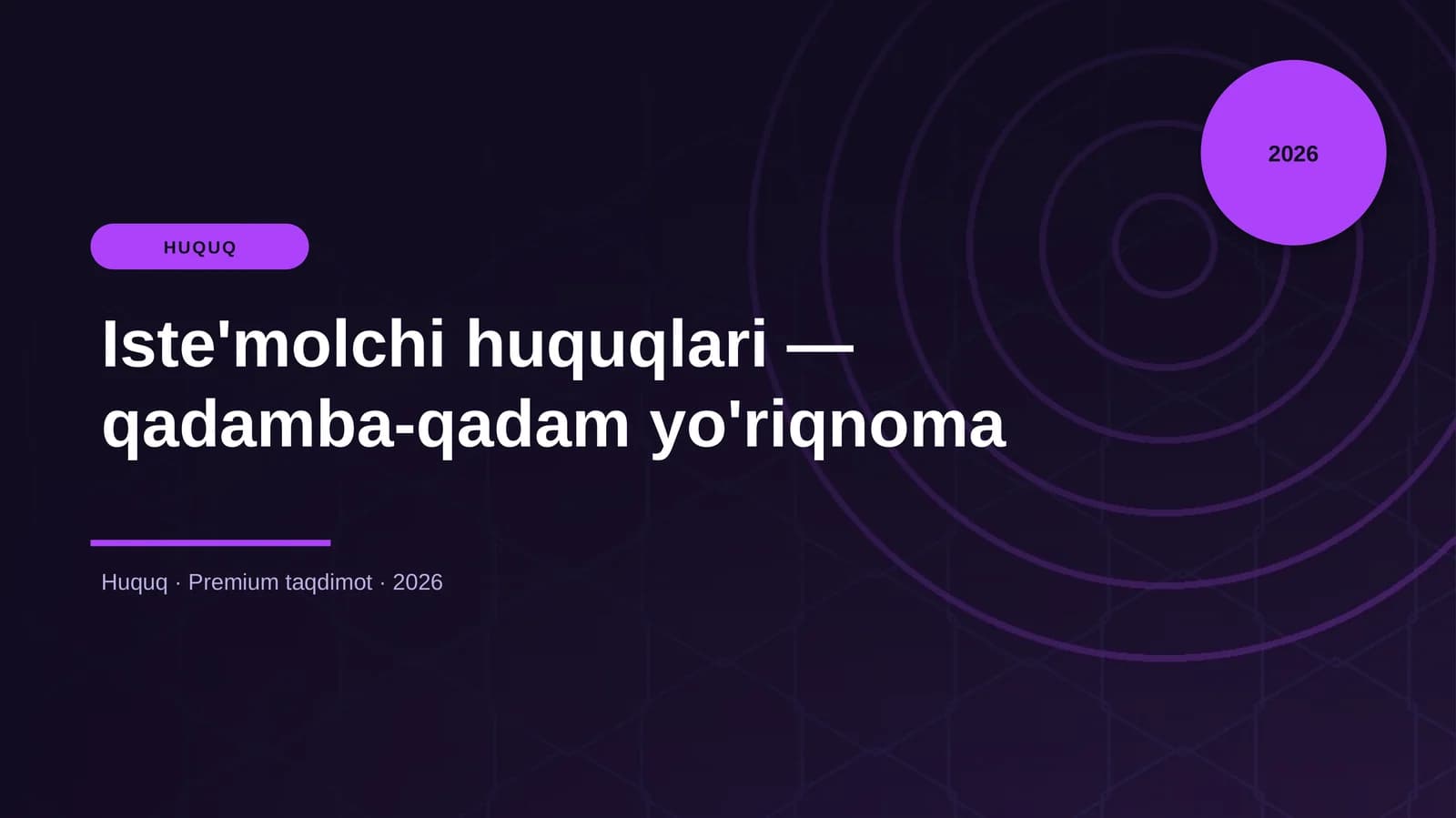 Iste'molchi huquqlari — qadamba-qadam yo'riqnoma