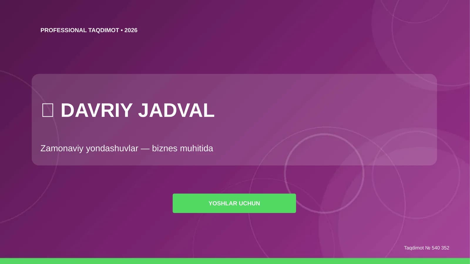 Davriy jadval: Zamonaviy yondashuvlar
