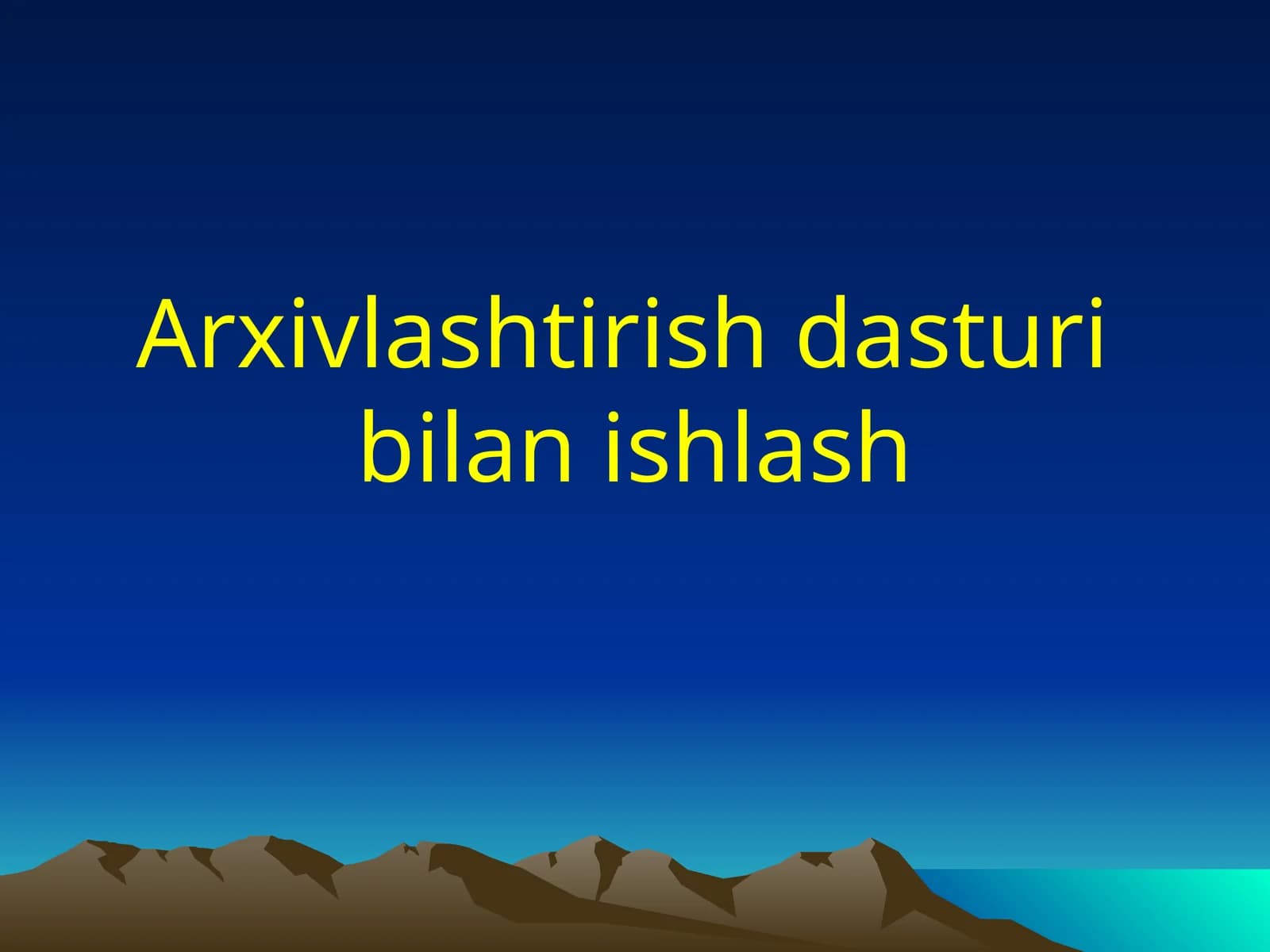 Arxivlashtirish dasturi