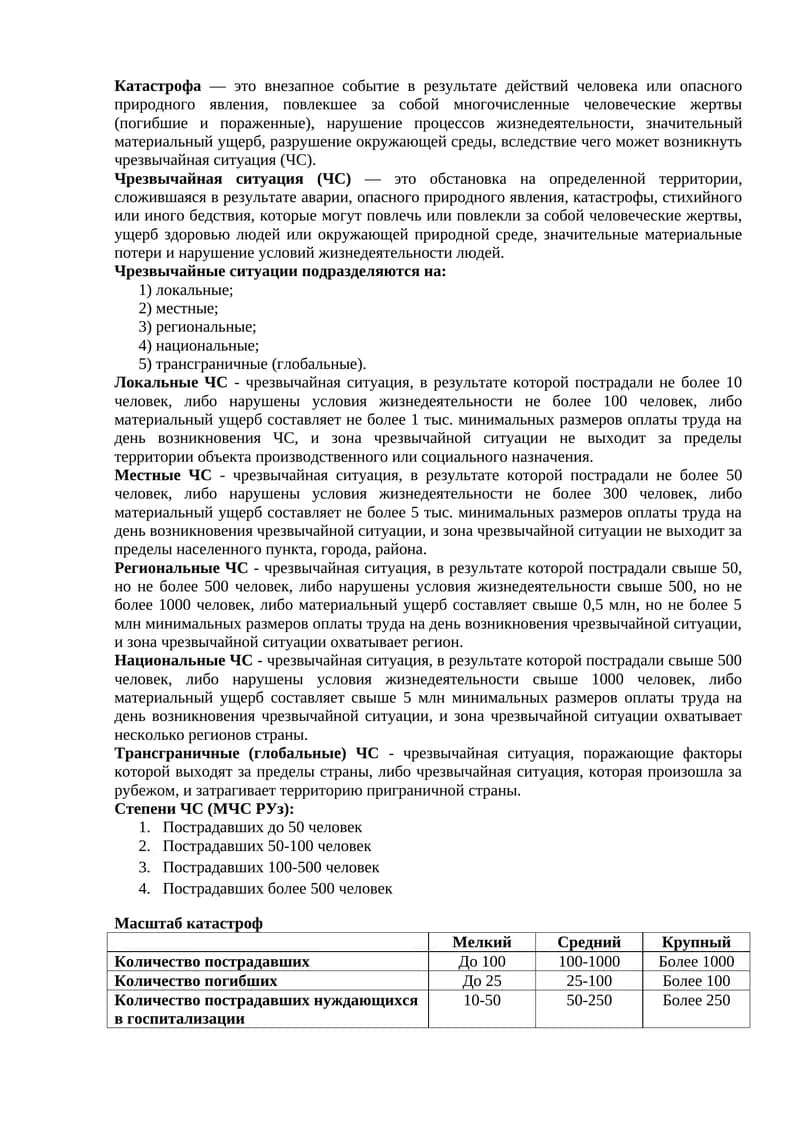 Чрезвычайная ситуация (ЧС)