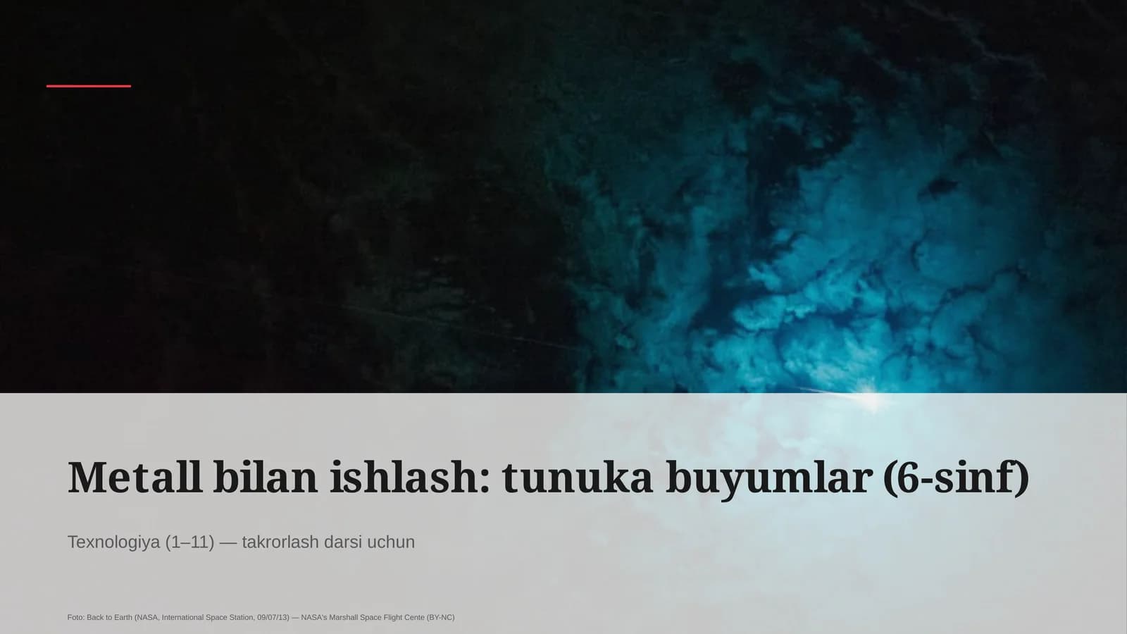 Tunuka Buyumlar (6-sinf)