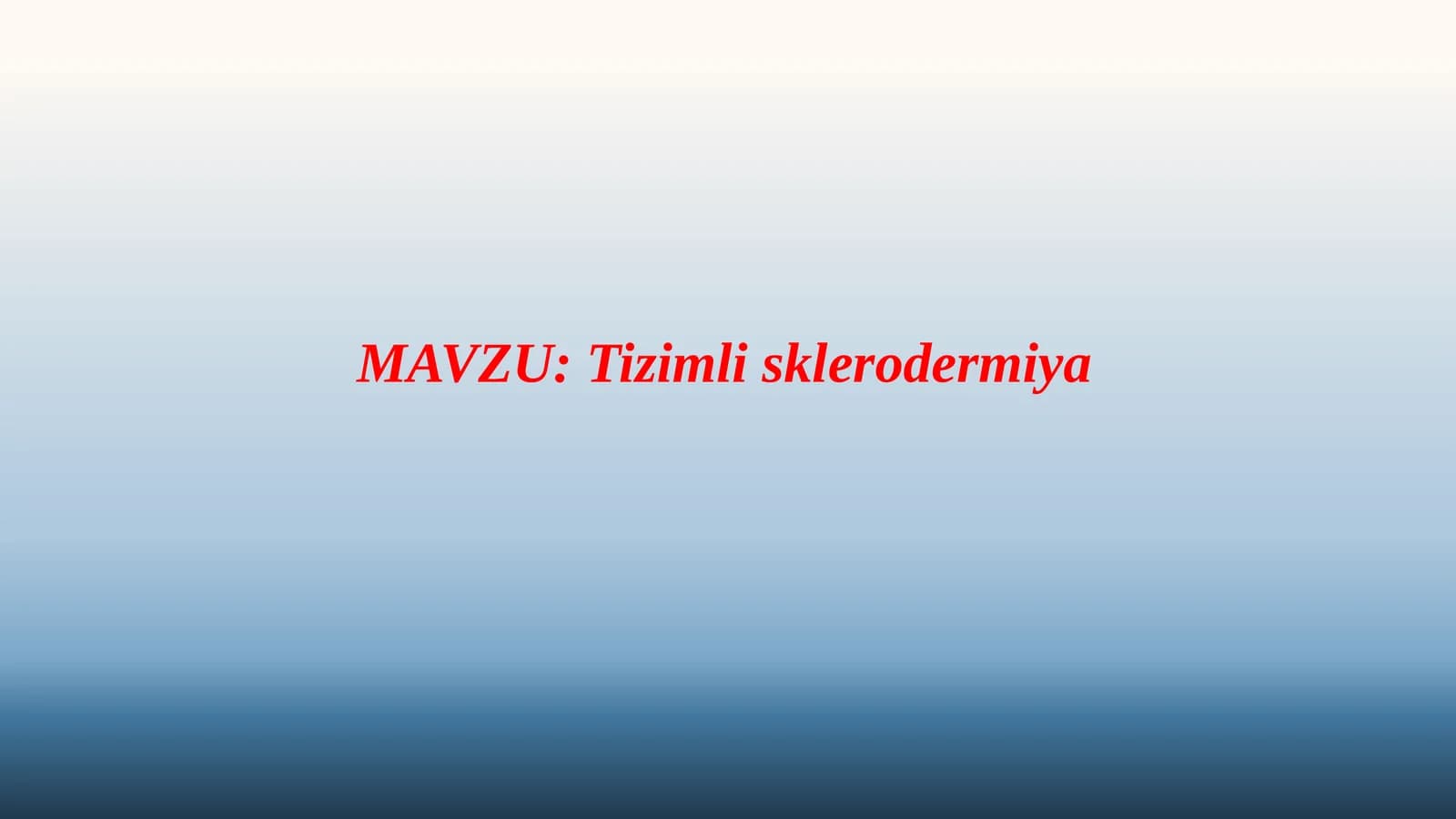 Tizimlisklerodermiya