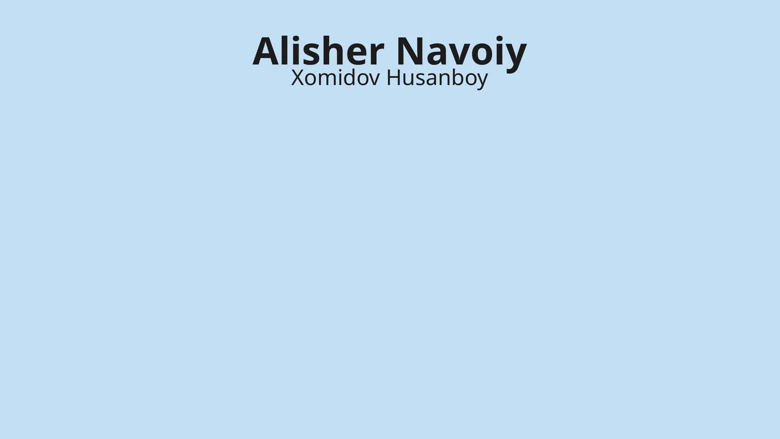 Alisher Navoiy