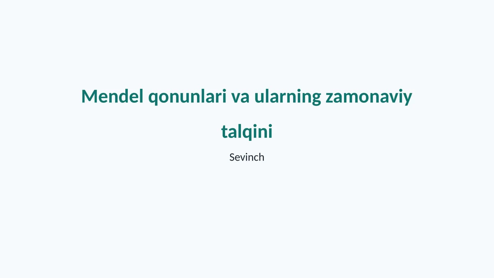 Mendel qonlarining tarixi va ularning zamonaviy talqini