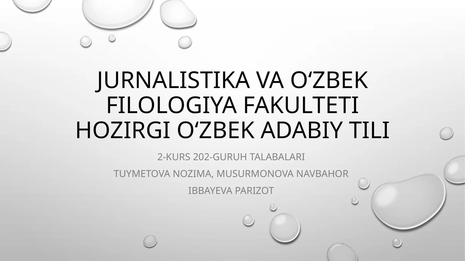 Ot, sifat va son sõz turkumlari