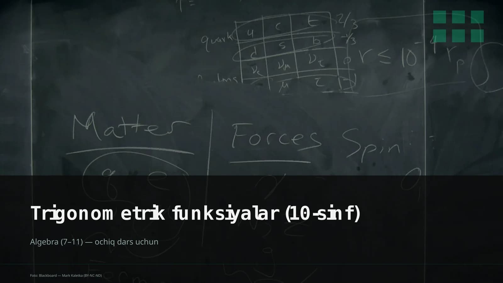 Trigonometrik funksiyalar (10-sinf)