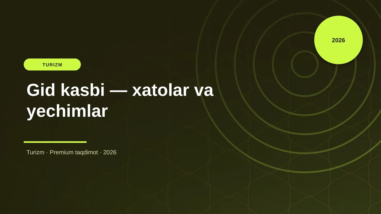 Gid kasbi — xatolar va yechimlar