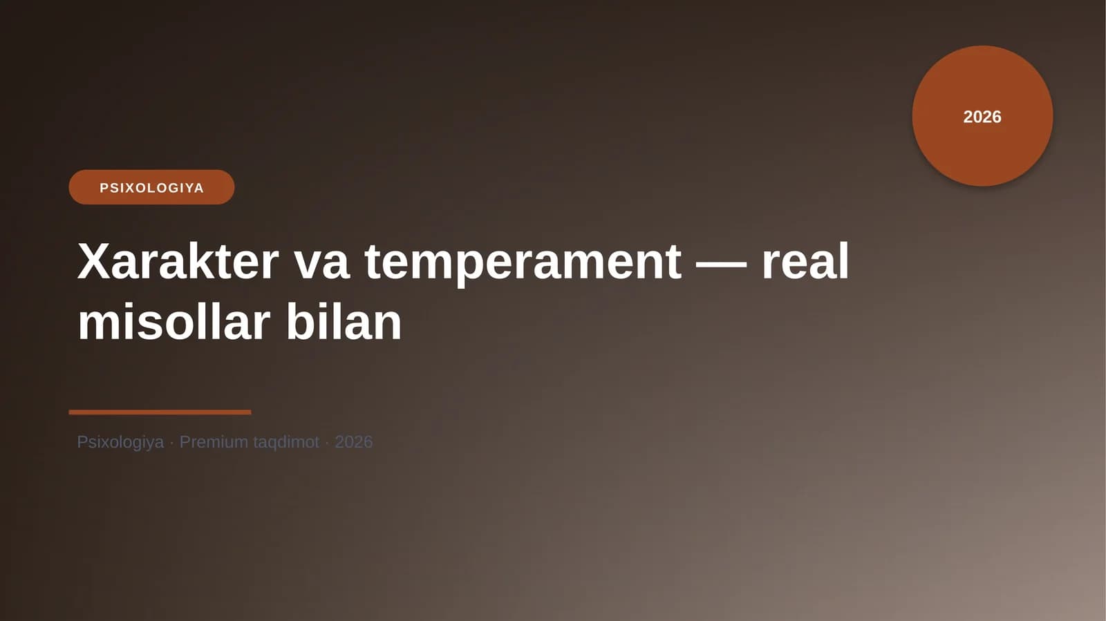 Xarakter va temperament — real misollar bilan
