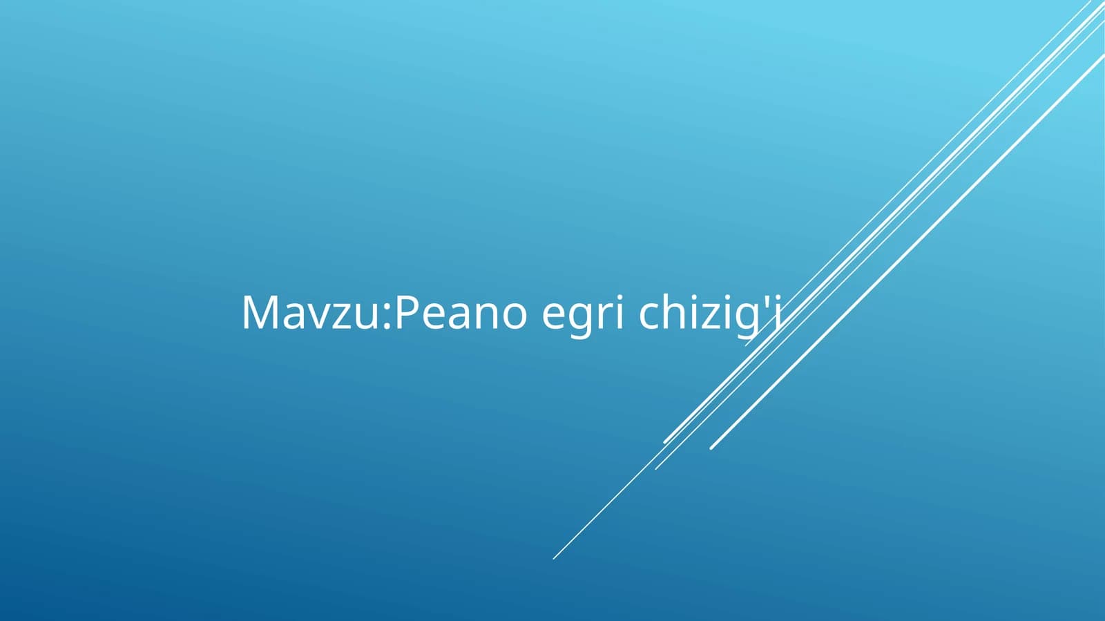 Peano egri chizig'i