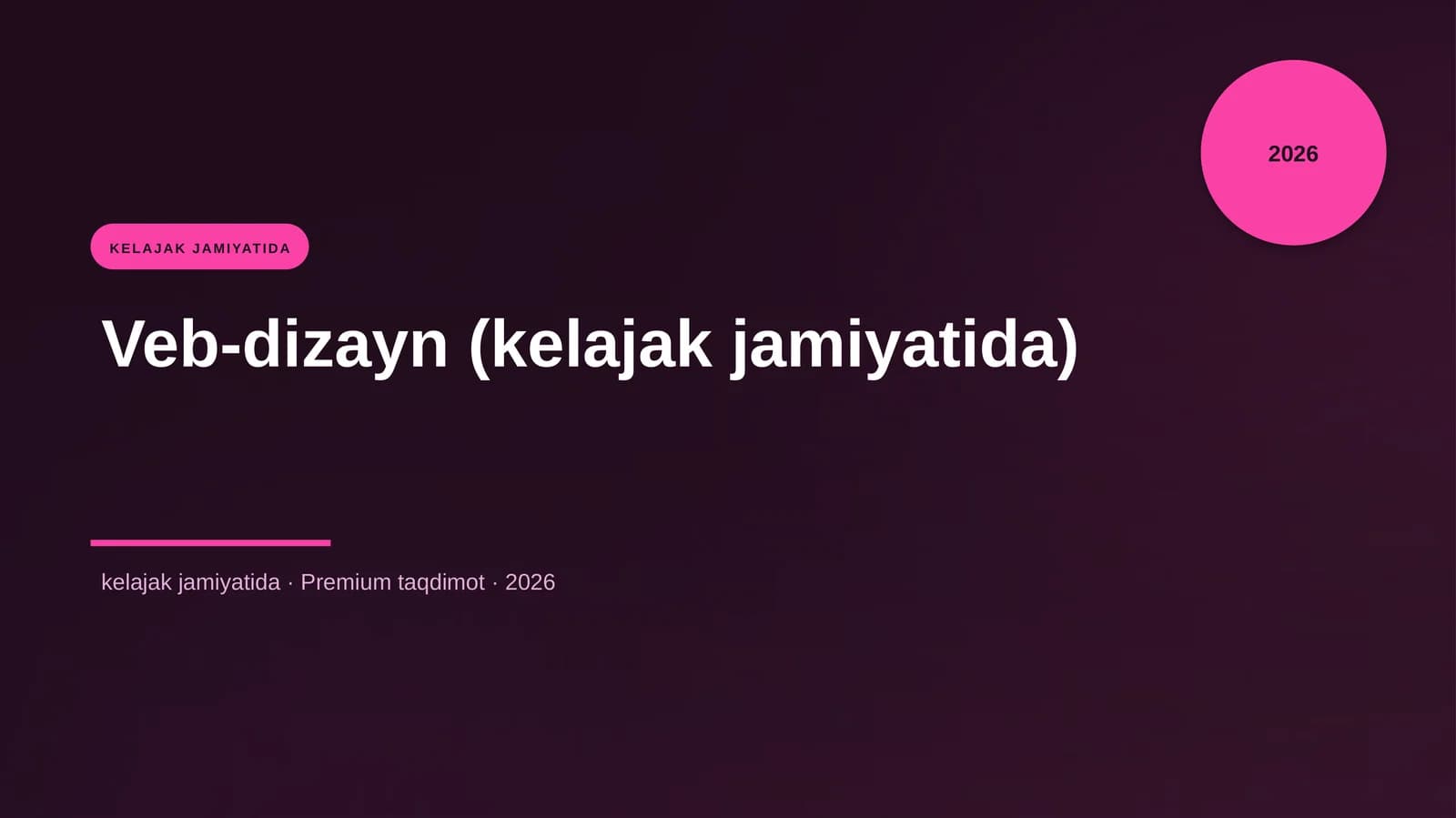 Veb-dizayn (kelajak jamiyatida)