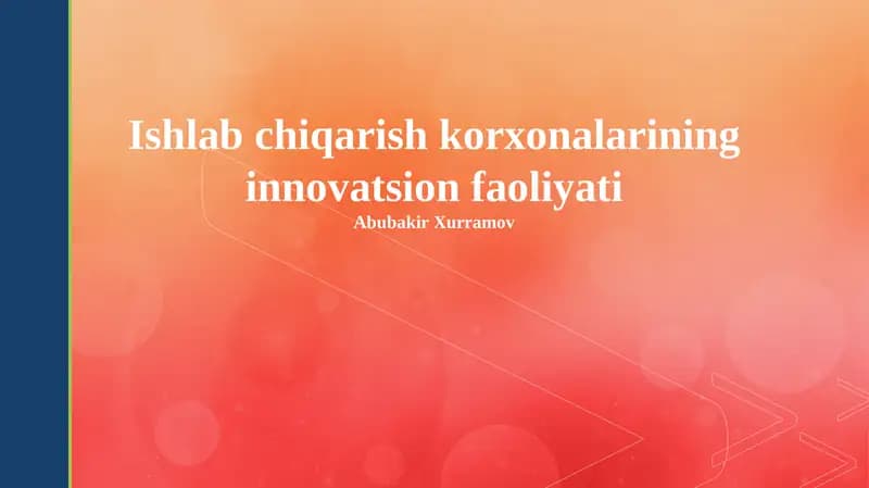 Innovatsion Faoliyat