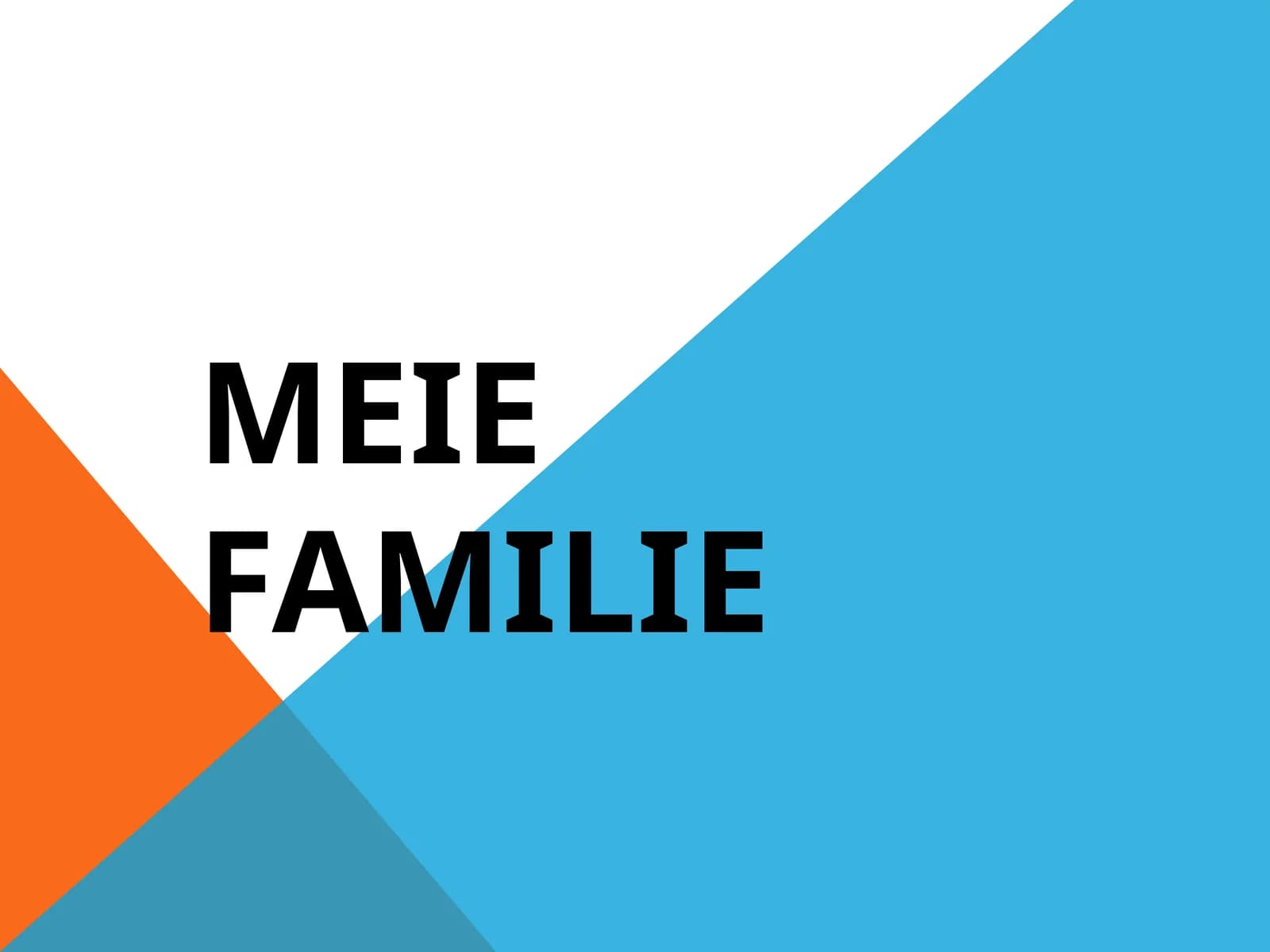 Mavzu: MEIE FAMILIE