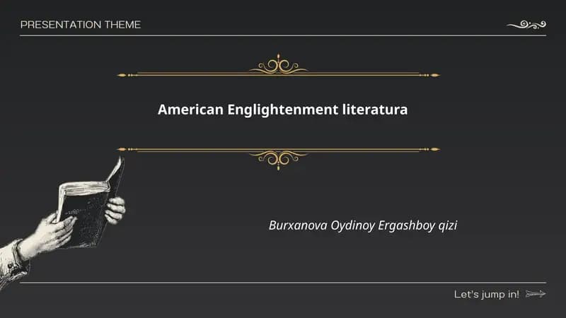 American Englightenment literatura