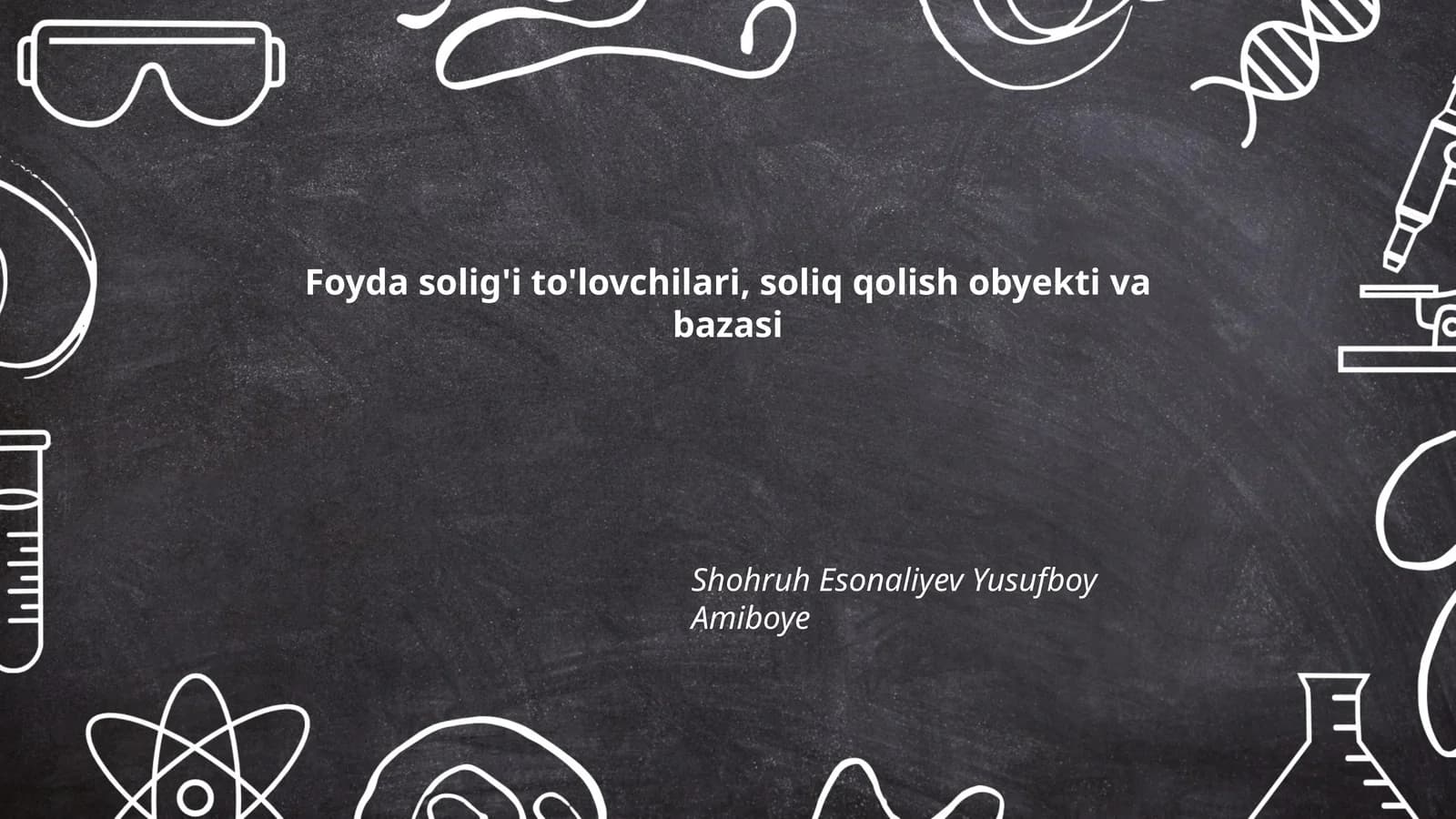 Foyda solig'i to'lovchilari, soliq qolish obyekti va bazasi