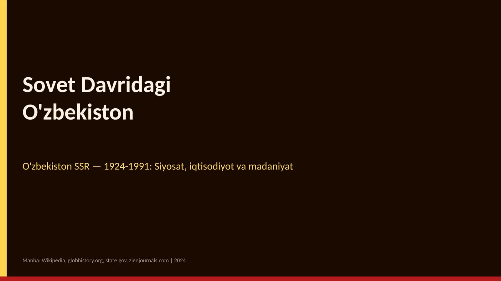 Sovet Davridagi O'zbekiston
