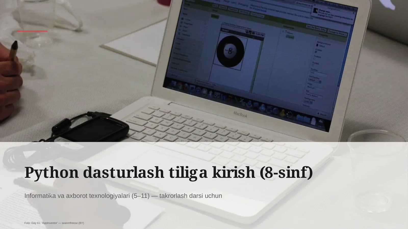 Python dasturlash tiliga kirish (8-sinf)