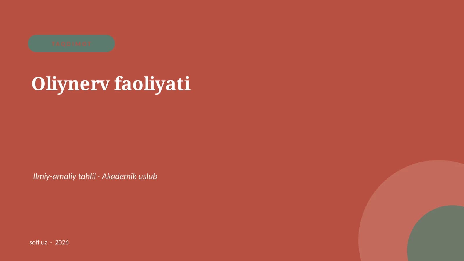 Oliynerv faoliyati