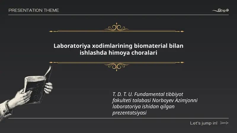 Laboratoriya xodimlarining biomaterial bilan ishlashda himoya choralari