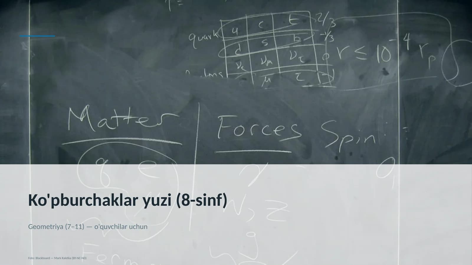 Ko'pburchaklar yuzi (8-sinf)