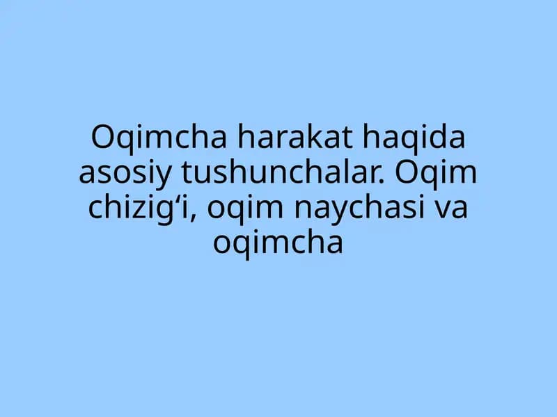 Oqimcha harakat