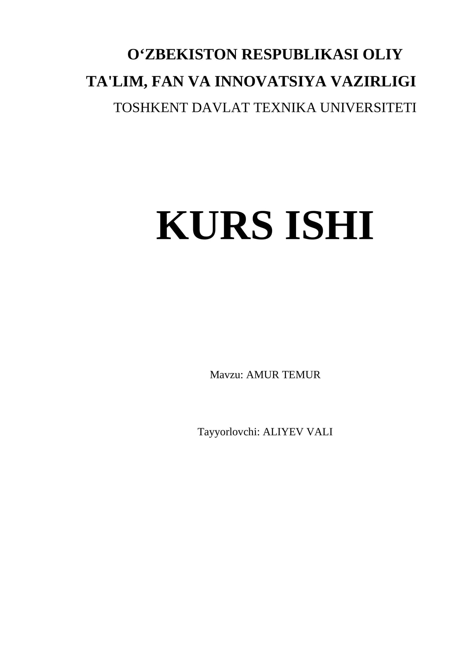 AMUR TEMUR