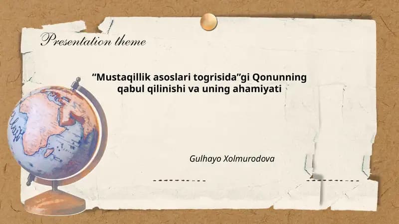 Mustaqillik asoslari togrisida