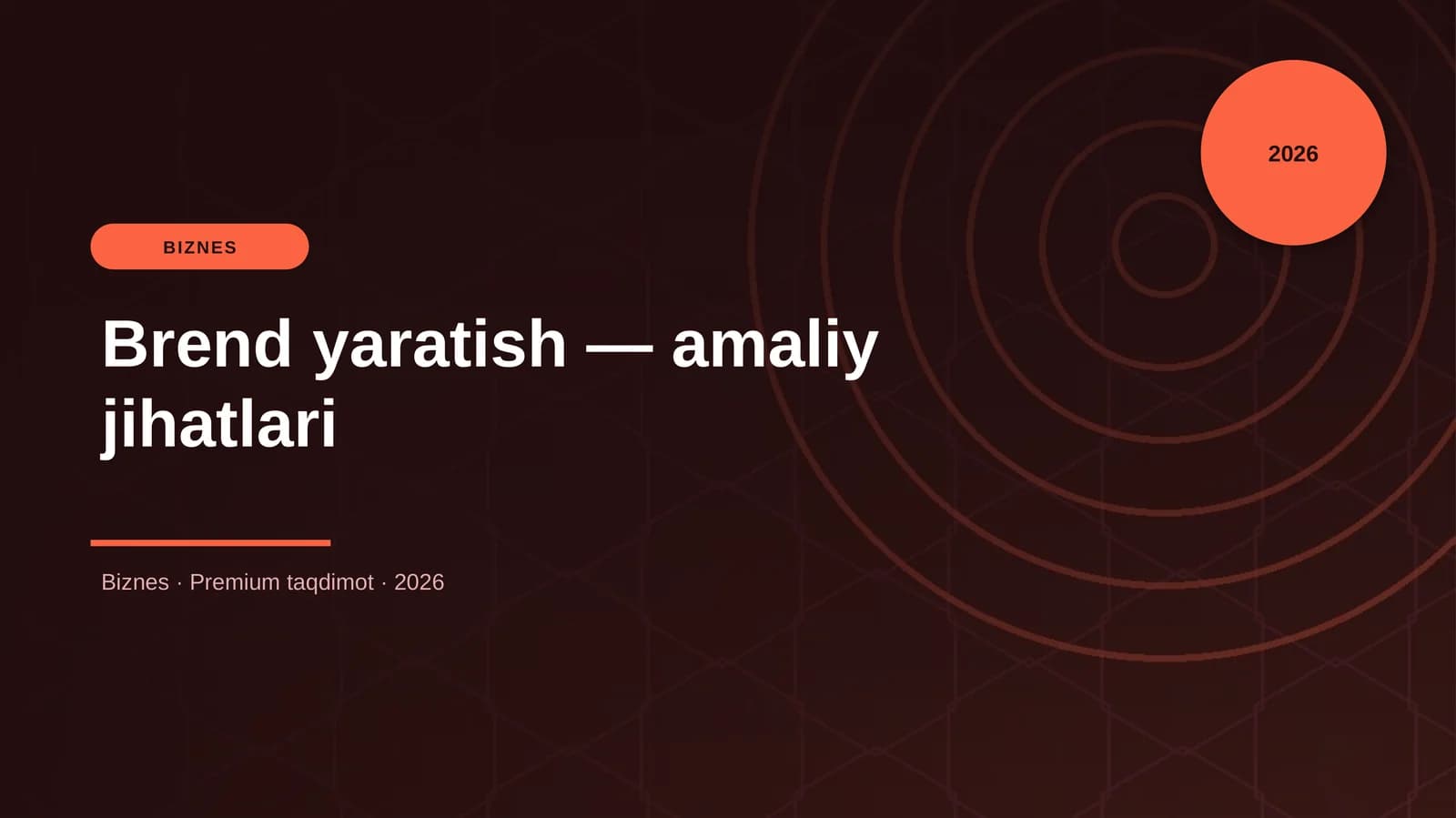 Brend yaratish — amaliy jihatlari