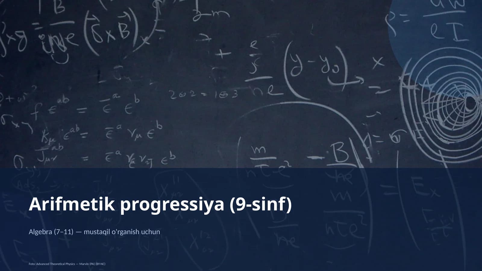 Arifmetik progressiya (9-sinf)