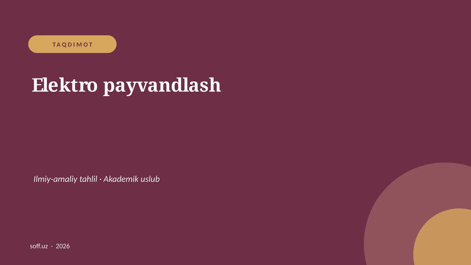 Elektro payvandlash