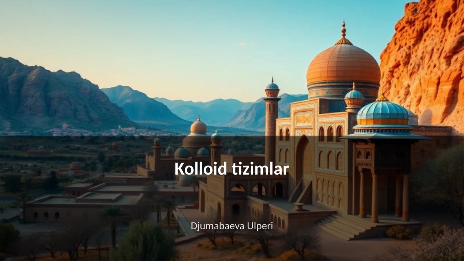 Kolloid tizimlar