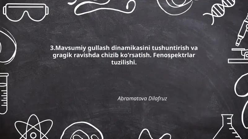 Mavsumiy gullash dinamikasi