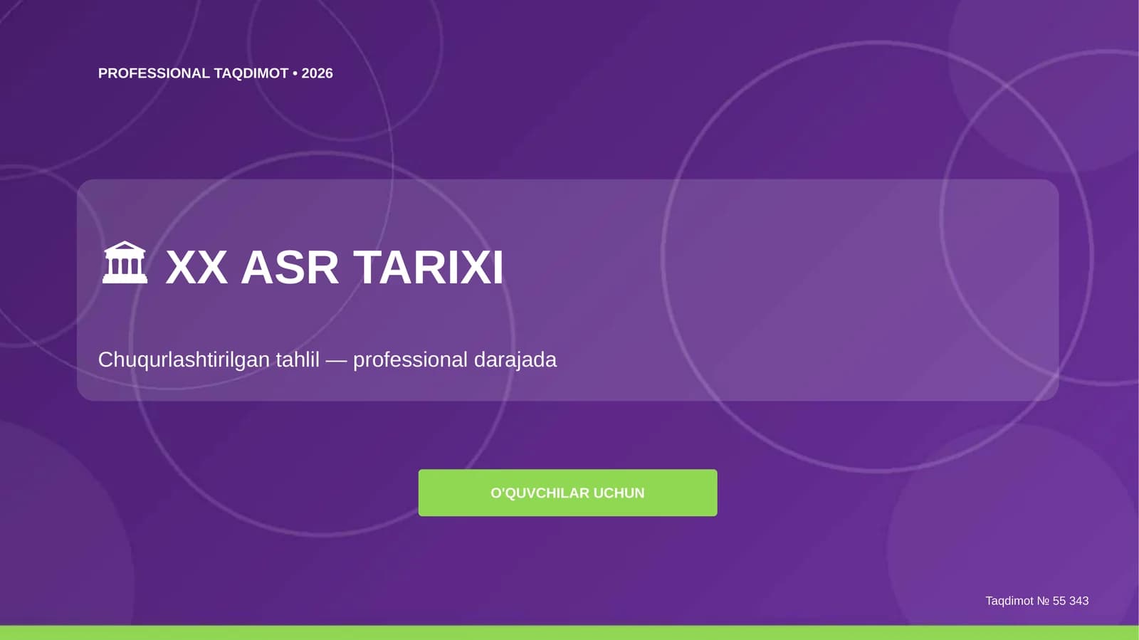 XX ASR TARIXI