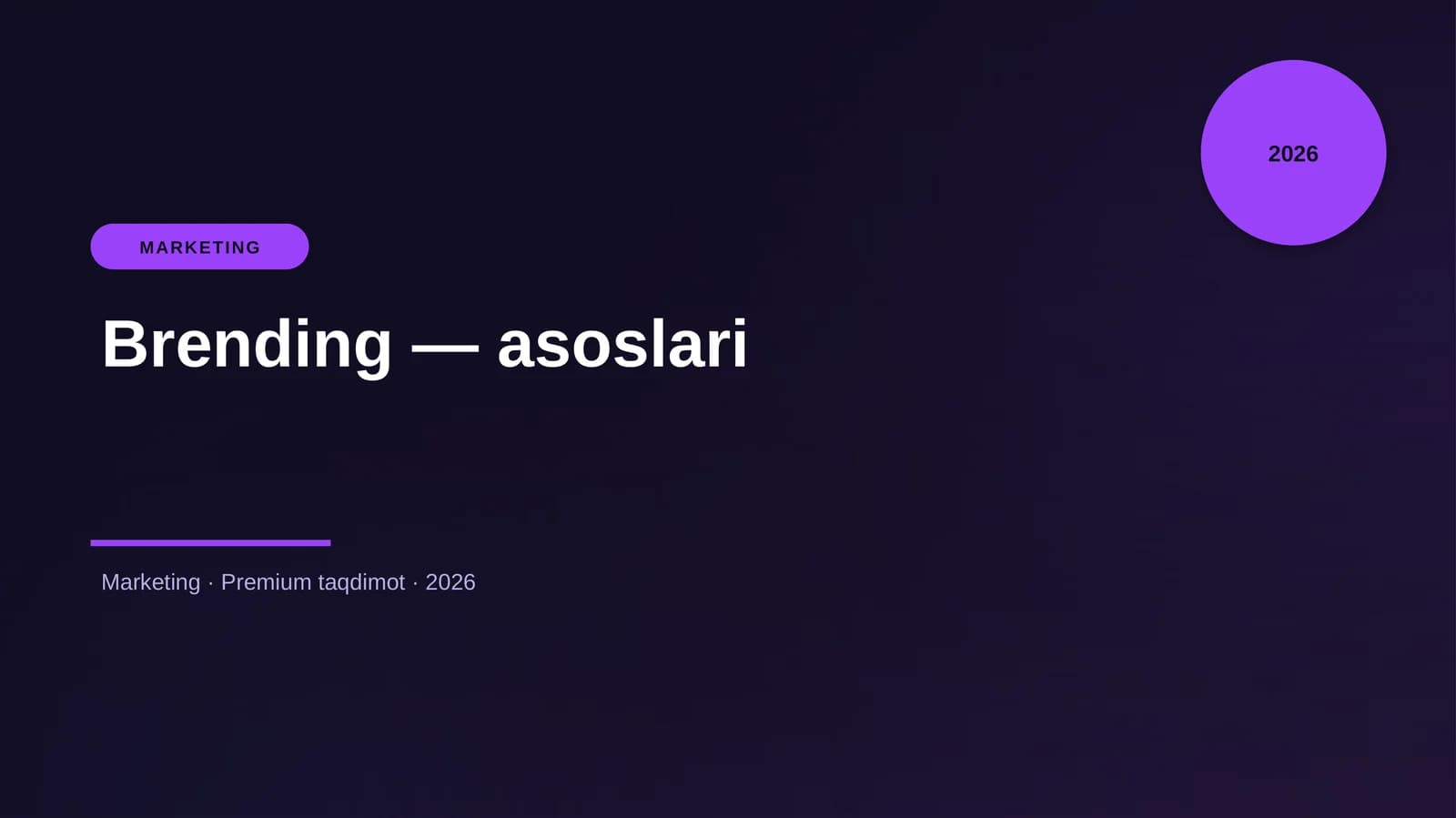Brending — asoslari
